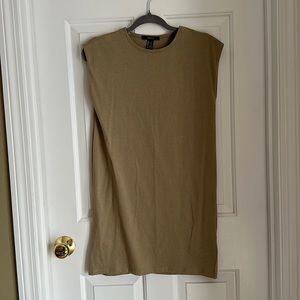 Tan Shouldered TShirt Dress NWT Forever 21 Size Small
